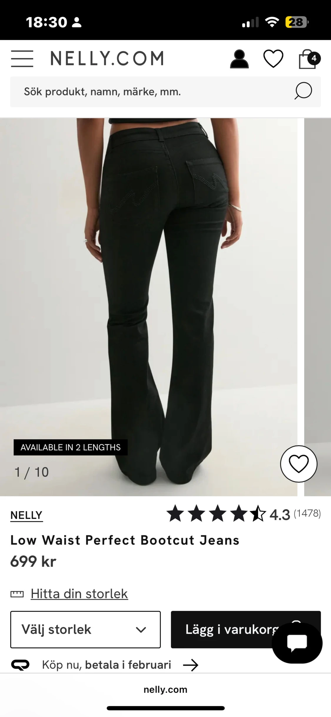 Svarta bootcut jeans från Nelly