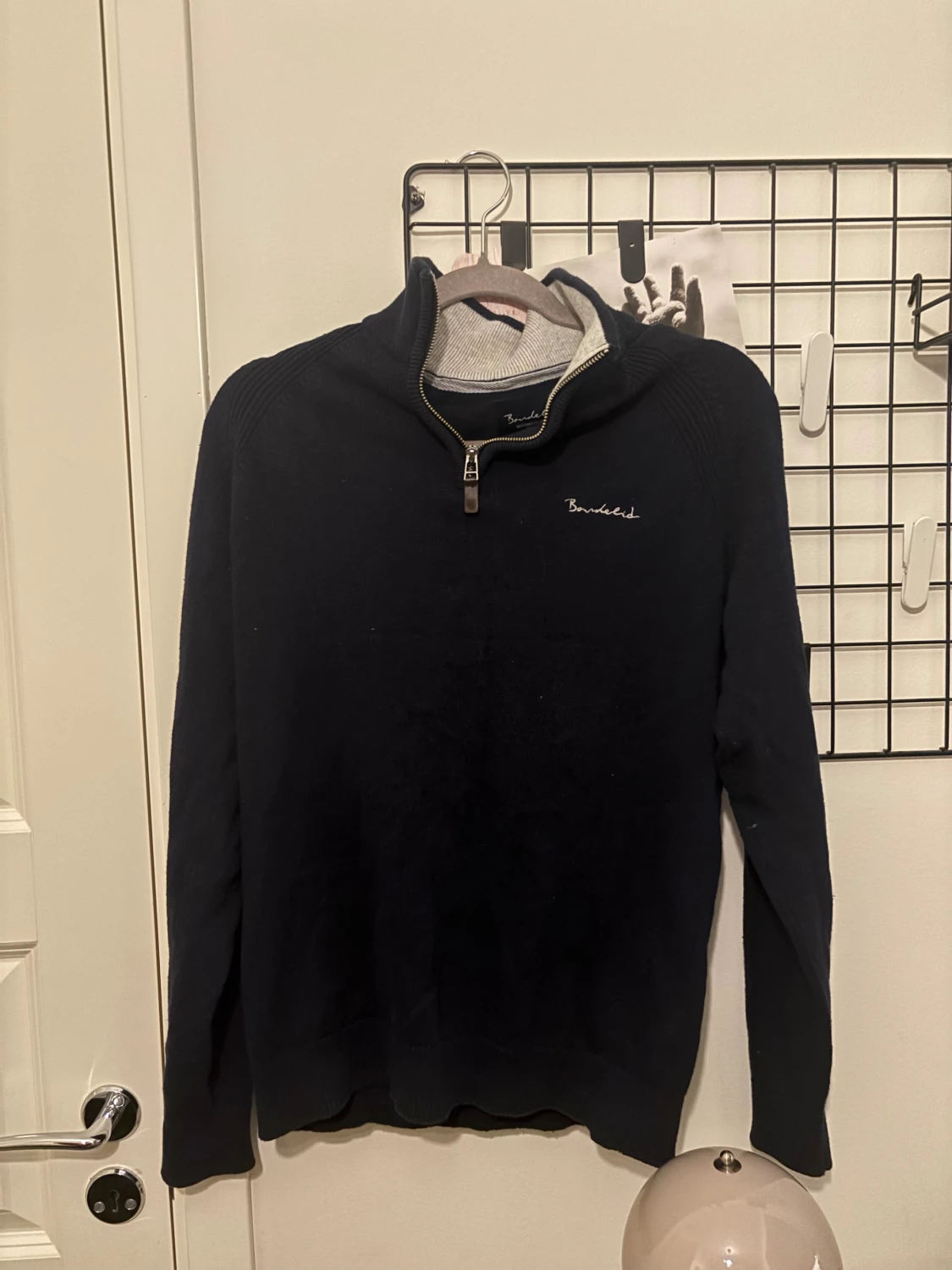 Svart stickad half zip-tröja Bondelid - 1