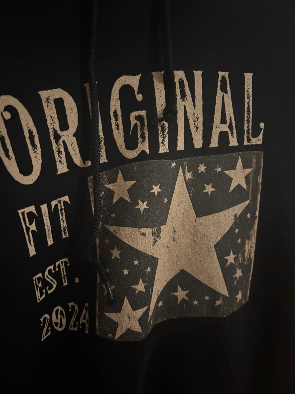 Svart hoodie med stjärntryck Original Fit - 2