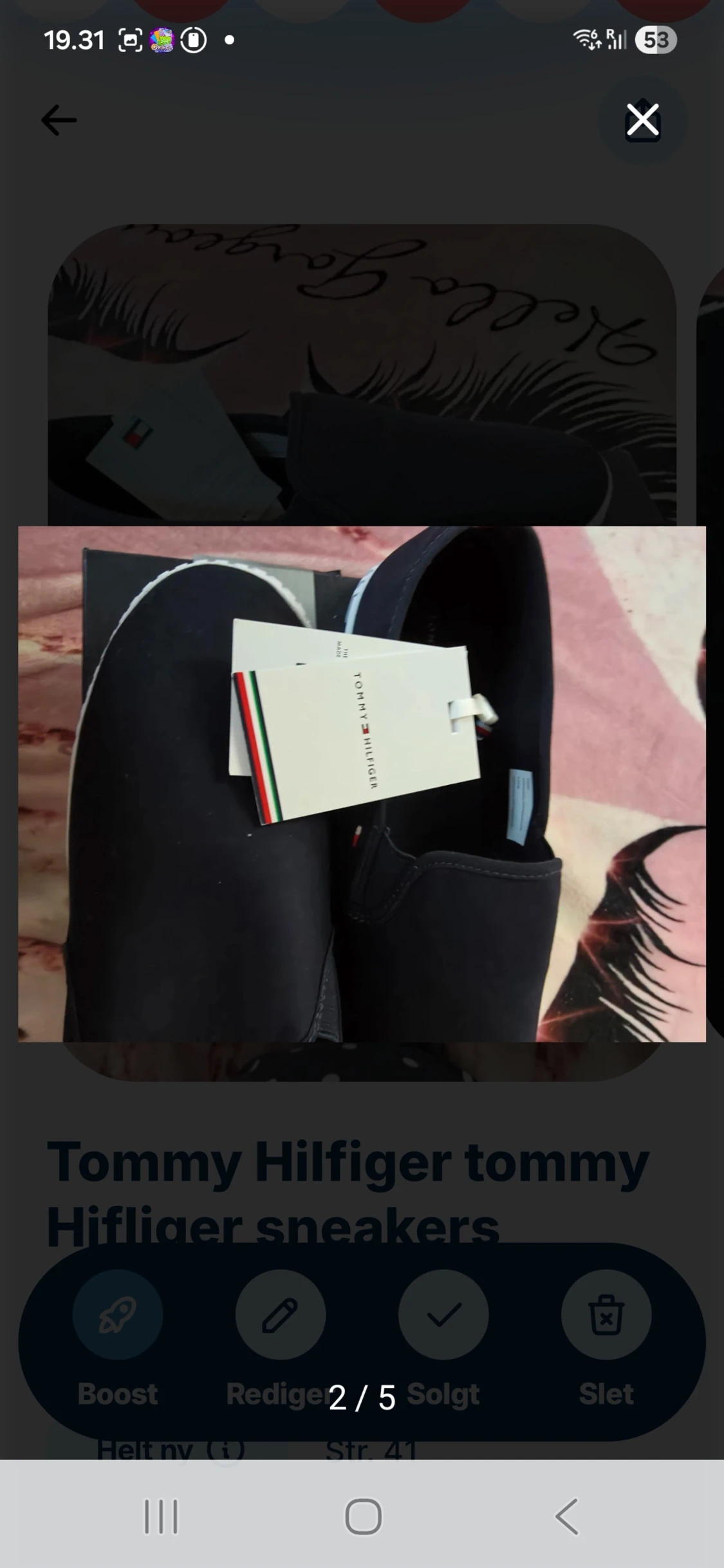 Svarta slip-on sneakers Tommy Hilfiger - 1