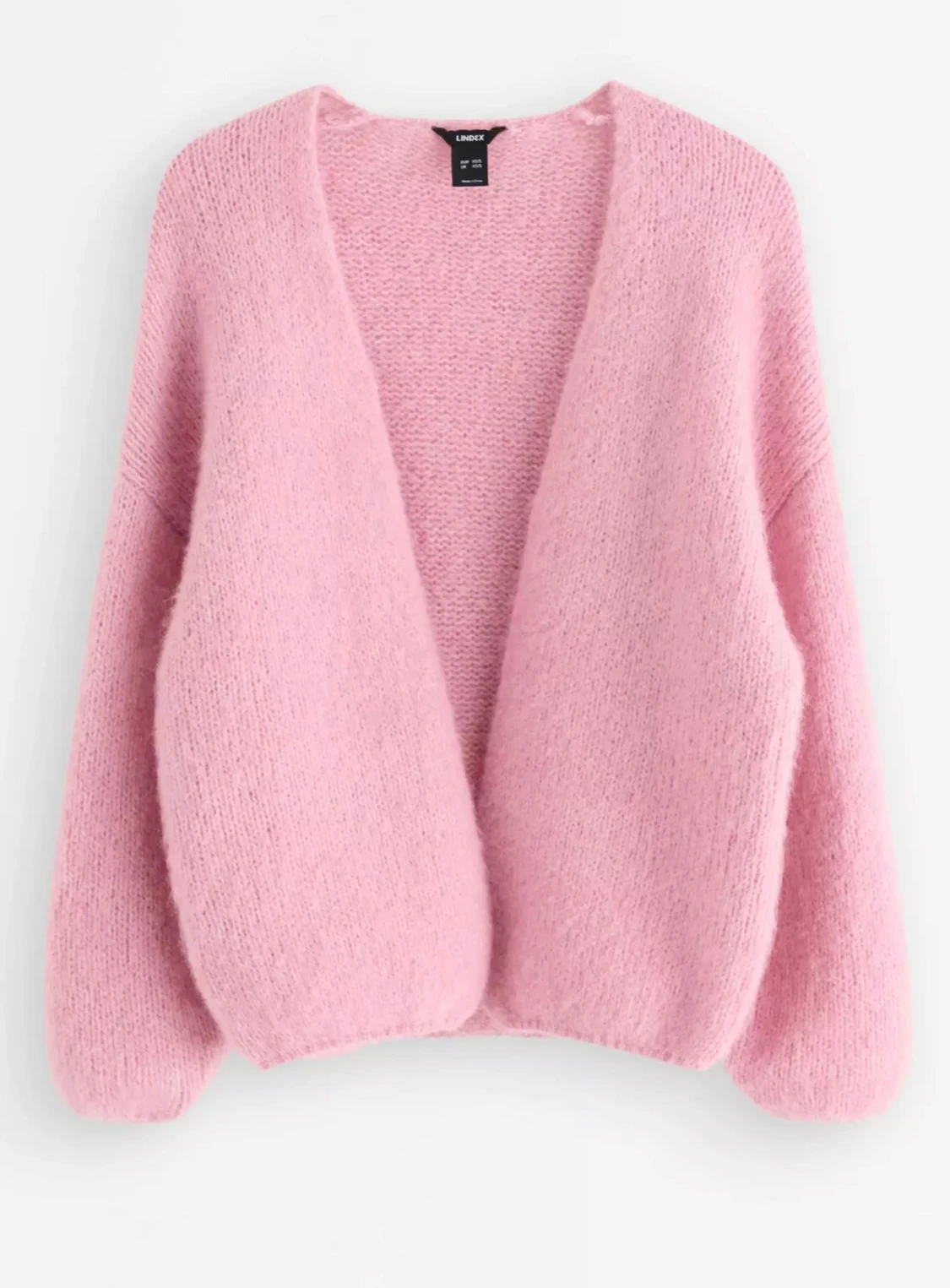 Ljusrosa stickad kofta från Lindex