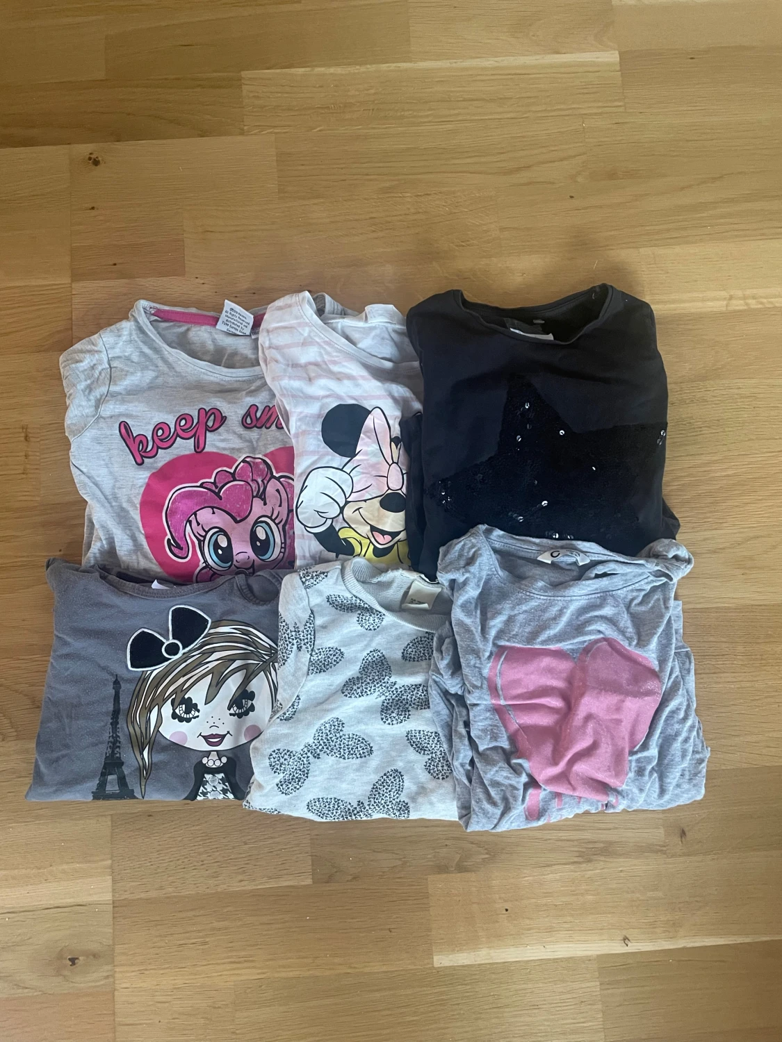 6-pack långärmader (1 T-shirt) med tryck och motiv