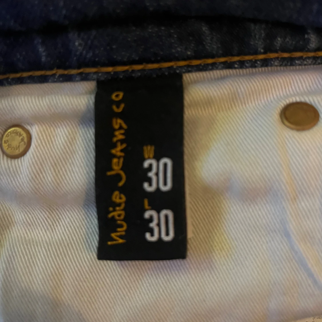 Mörkblå Nudie Jeans  W30 L30 Grim Tim - 3