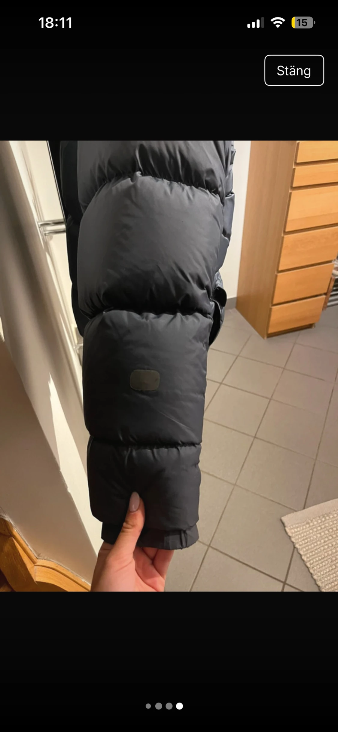 Mörkblå pufferjacka från Fjällräven XXS - 4