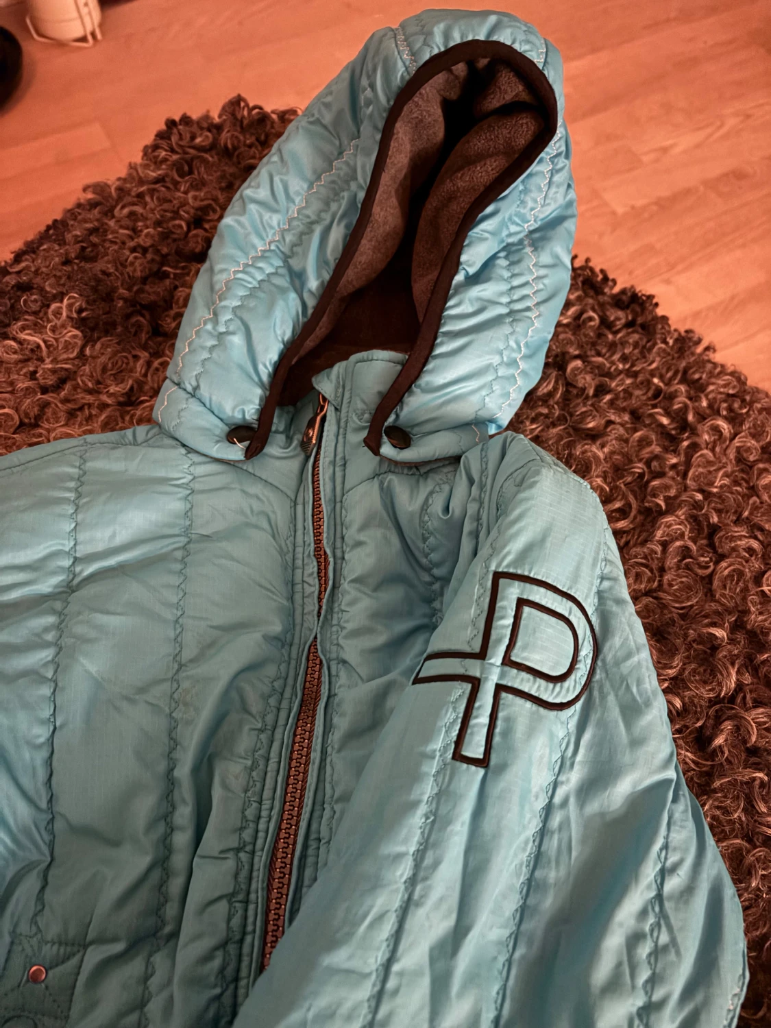 Turkos quiltad jacka från Pelle P