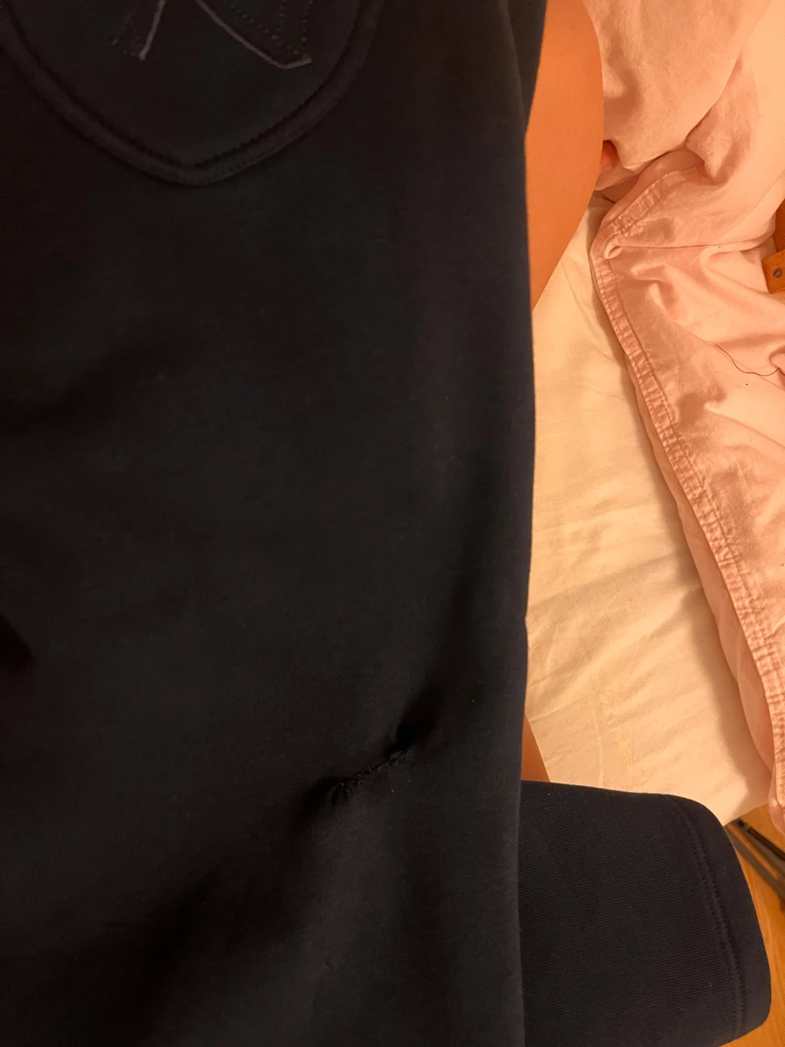 Mörkblå sweatpants med snörning - 4