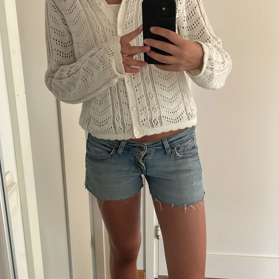 Lågmidjade jeansshorts från Lee