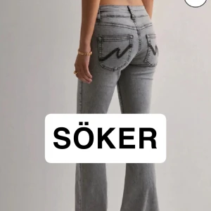 SÖKER NELLY STITCH JEANS - Söket dessa jeans från Nelly i storlek 34 i bra skick hör gärna av er om ni har sånna som inte kommer till användning💗pris kan diskuteras