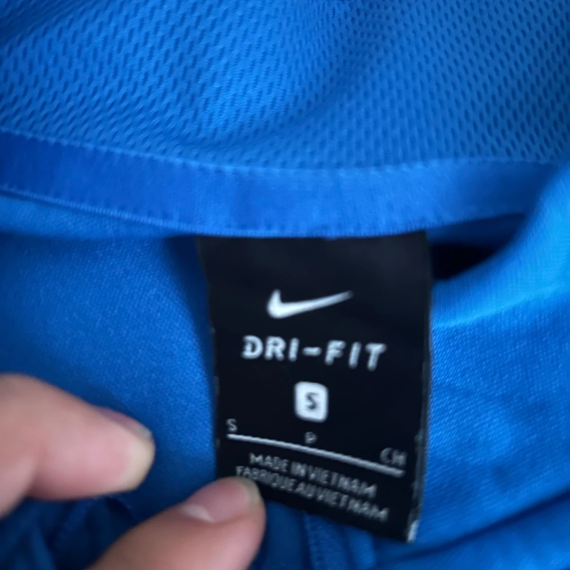 Blå Nike Dri-Fit half zip tröja - 2