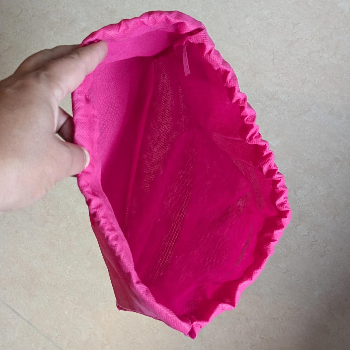 Rosa påse med snörning - 1