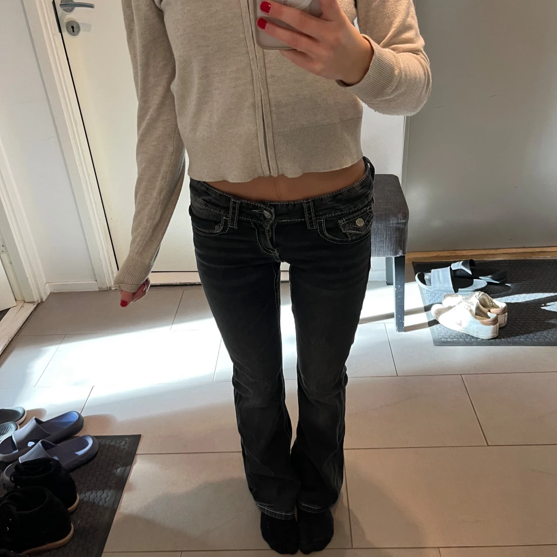 Lågmidjade jeans - 1