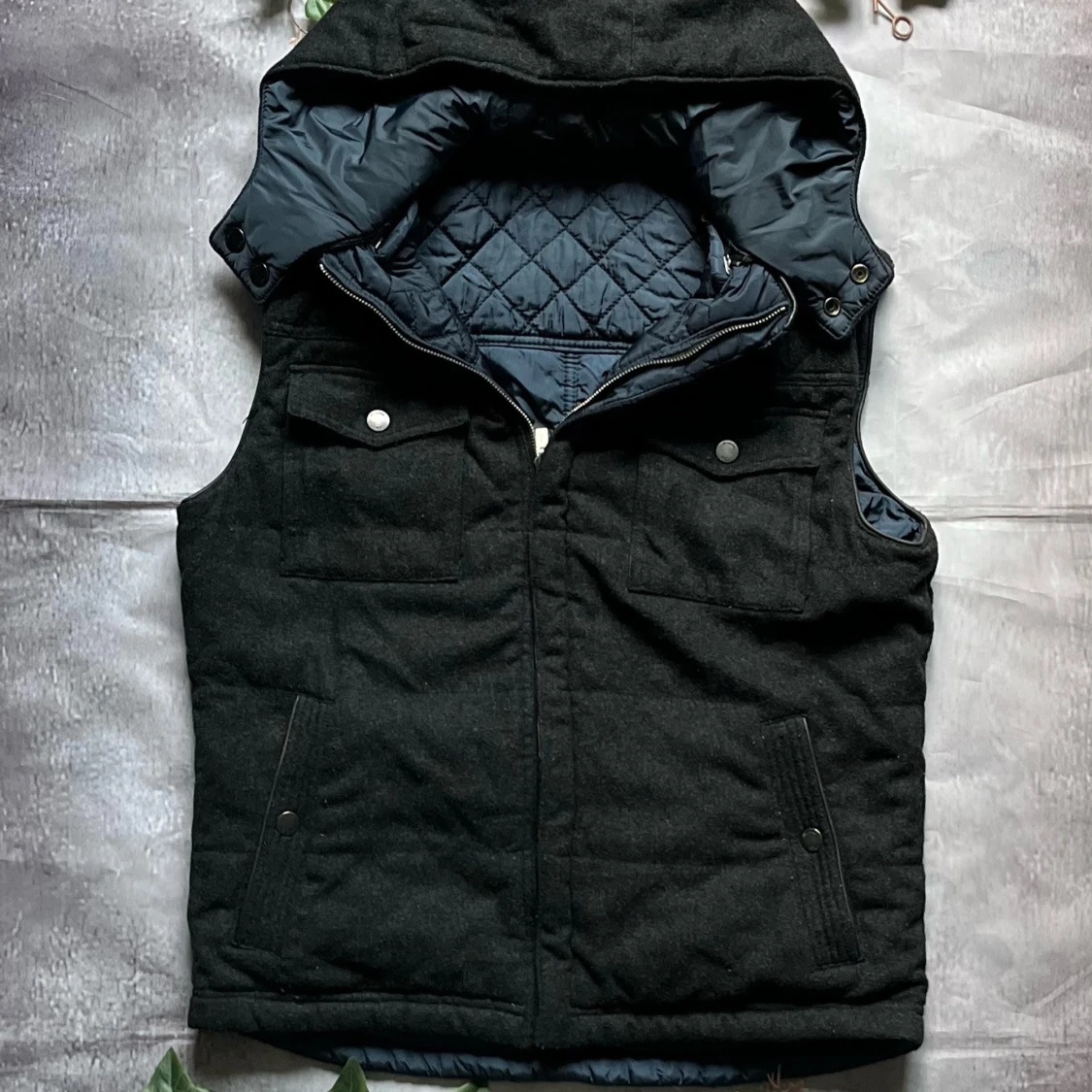 Massimo Dutti Reversible Hooded Vest – Storlek M - 1