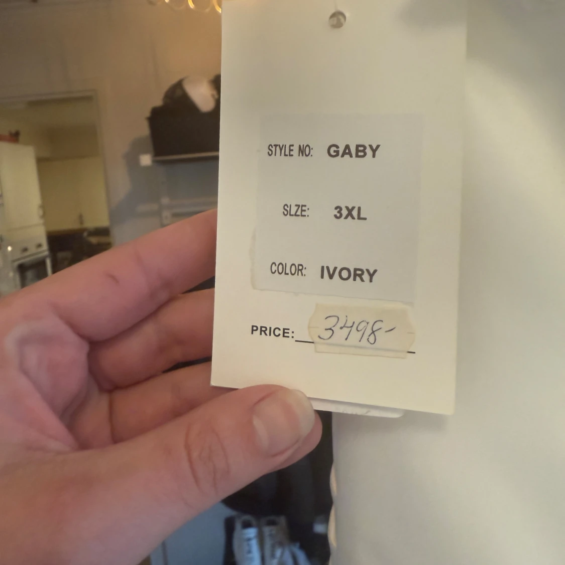 Brudklänning Ivory långklänning Gaby med spets - 3