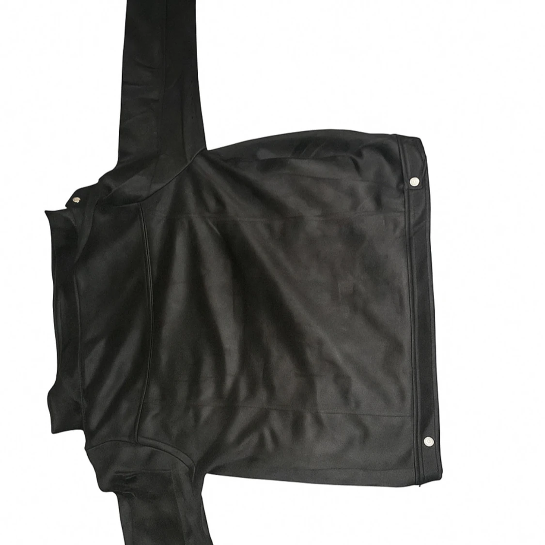 Svart mocka overshirt med tryckknappar - 3