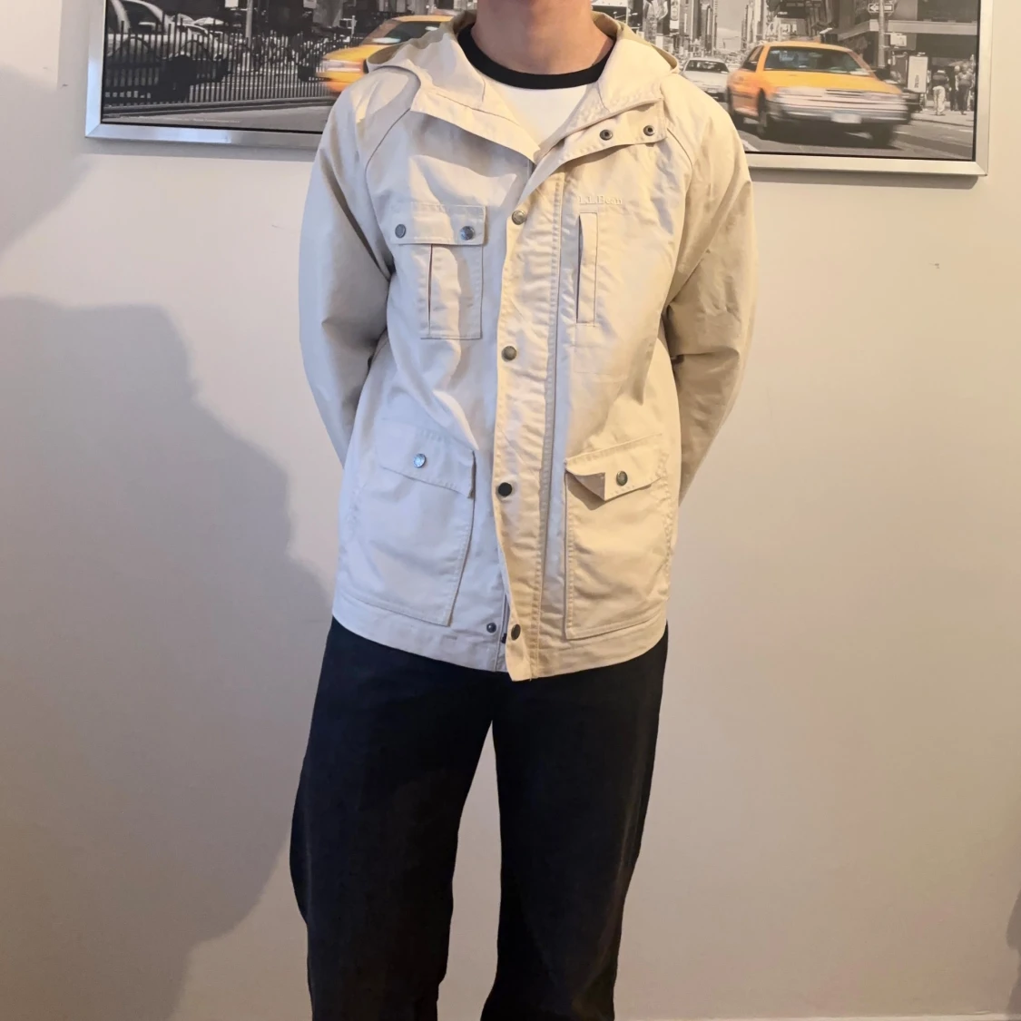 Beige vindjacka från L.L. Bean - 1