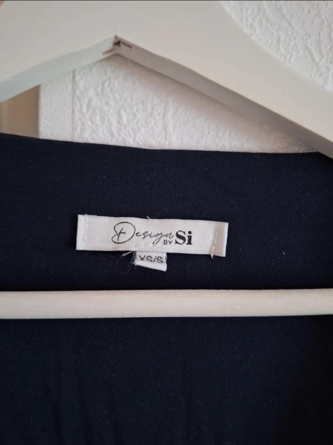 Marinblå långärmad knytblus - 2