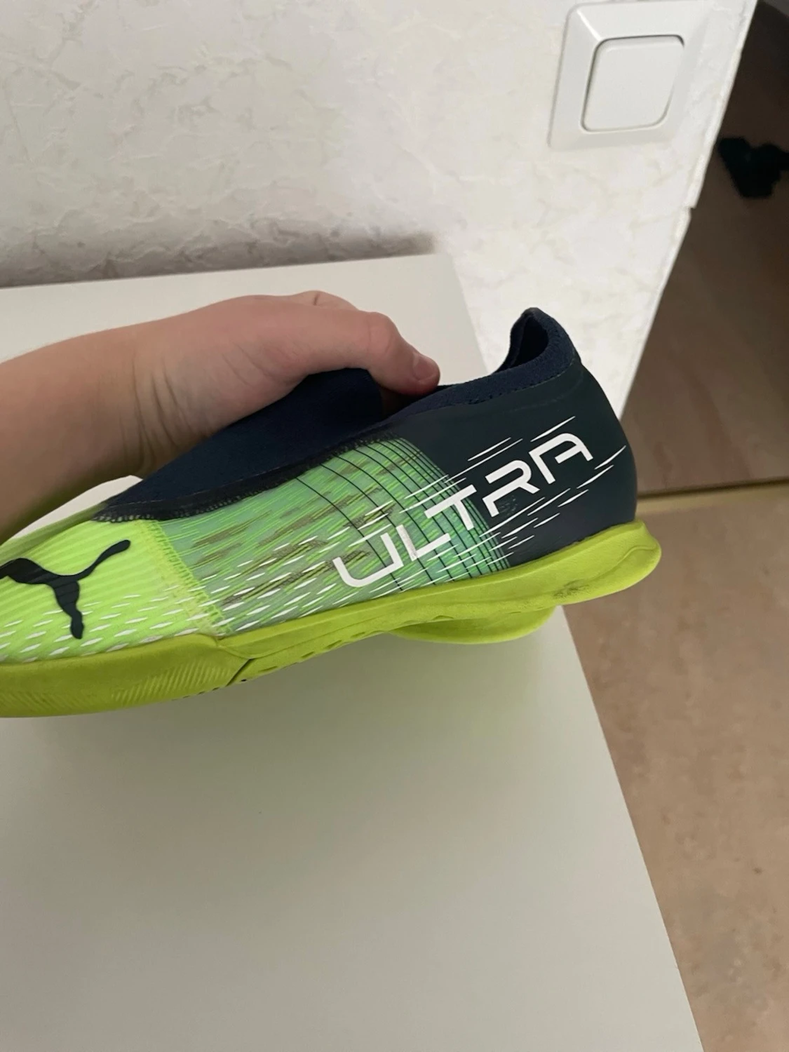 Puma Ultra fotbollsskor grön/blå - 1