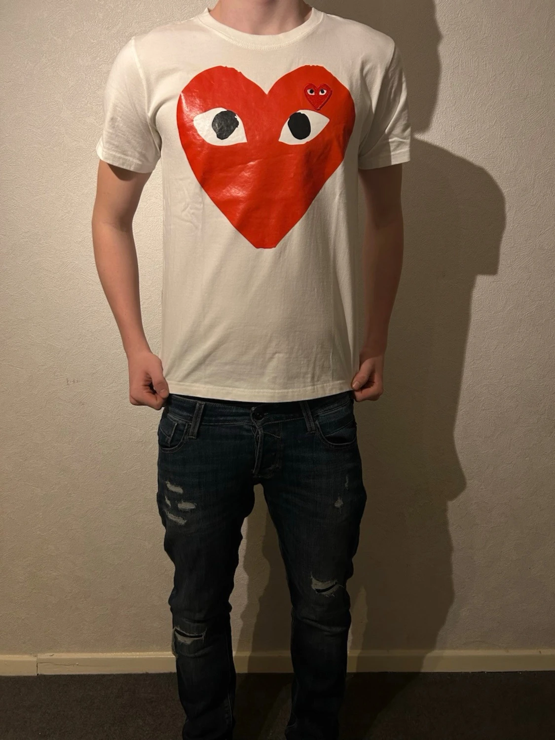 Comme des Garçons Play t-shirt med hjärta