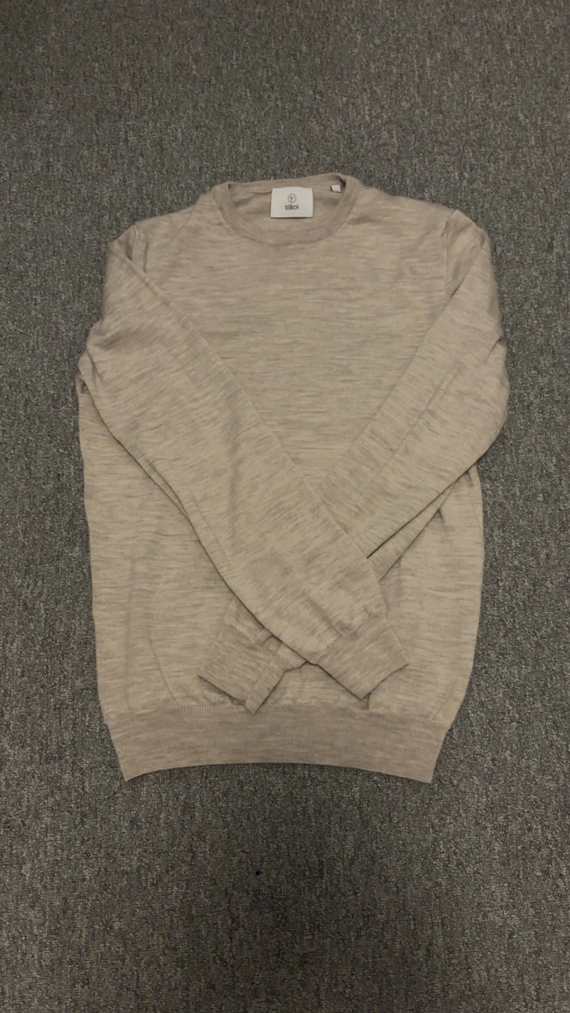 Beige merinoulltröja