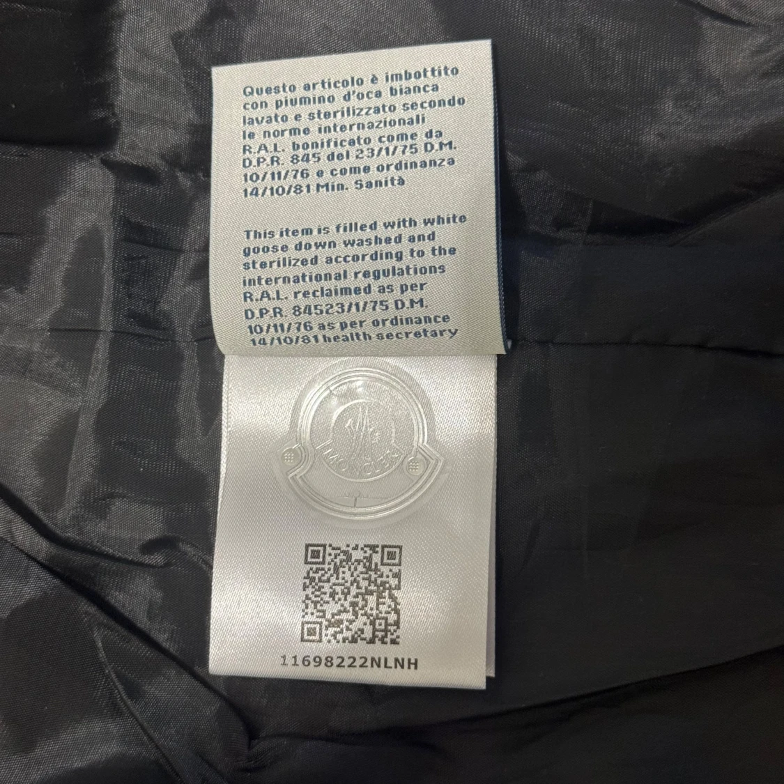 Svart Moncler pufferjacka med huva - 5