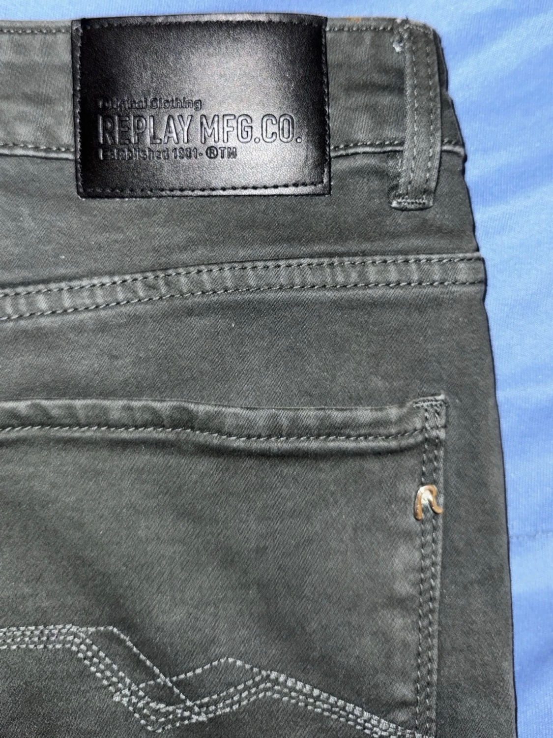 Replay mörkgrå hyperflex jeans - 3