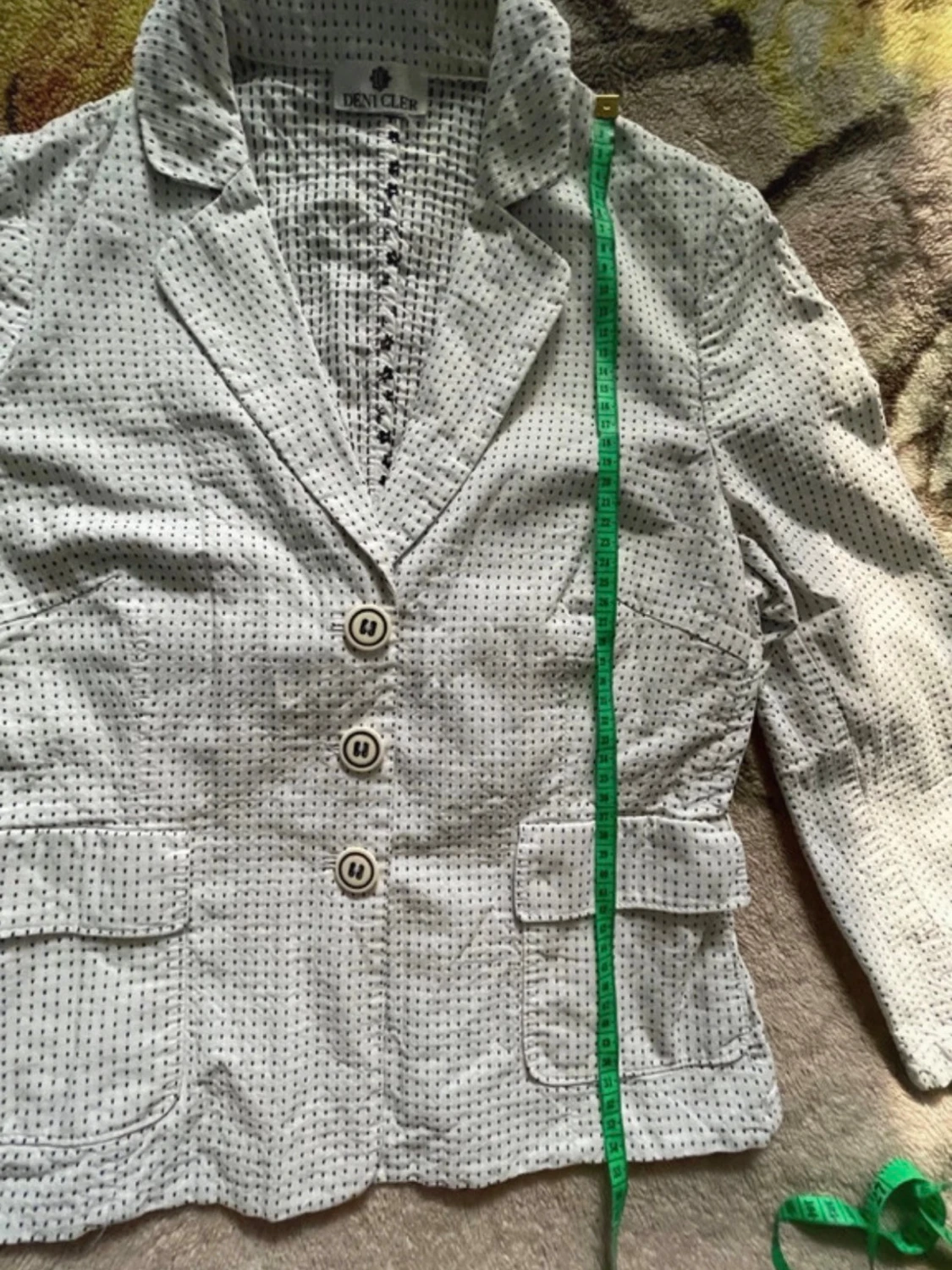 Vit rutig kavaj från Deni Cler - 6