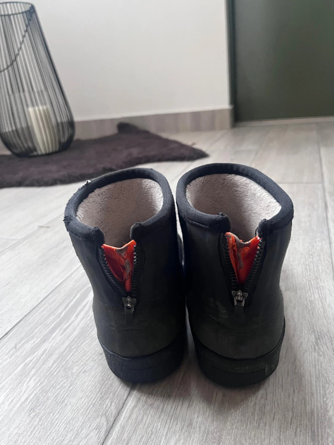 Svarta boots med dragkedja och foder - 3