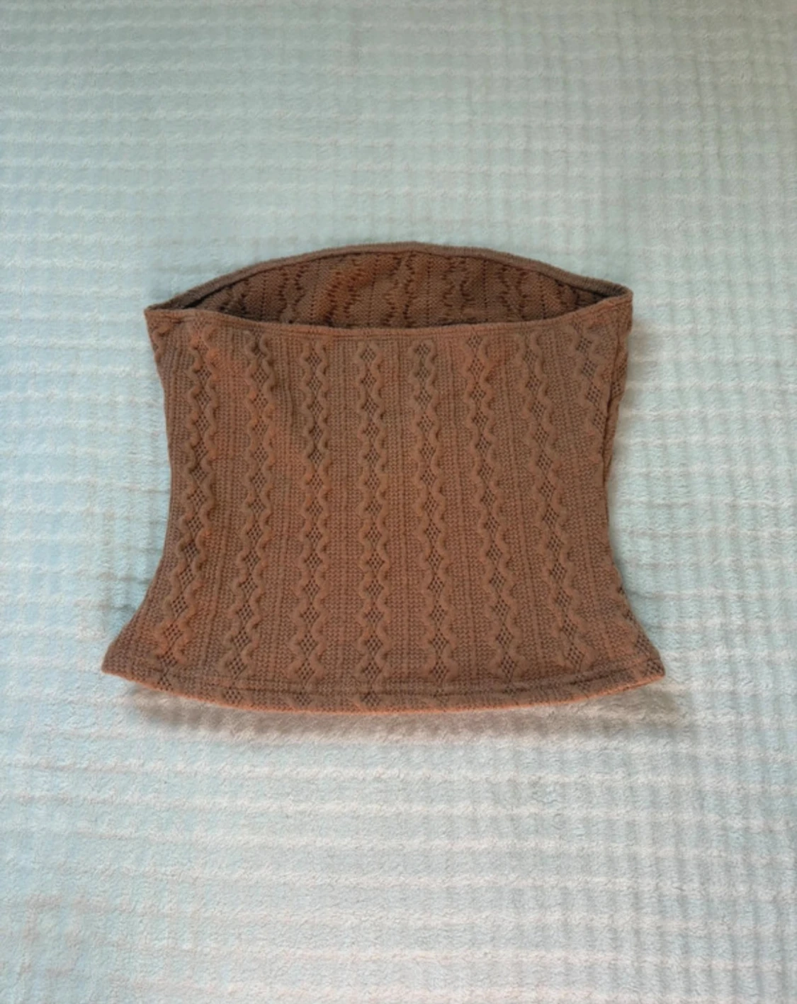 Brun stickad tubtopp från SHEIN  - 2