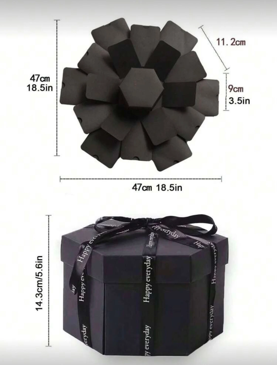 Svart present explosion box  - 1