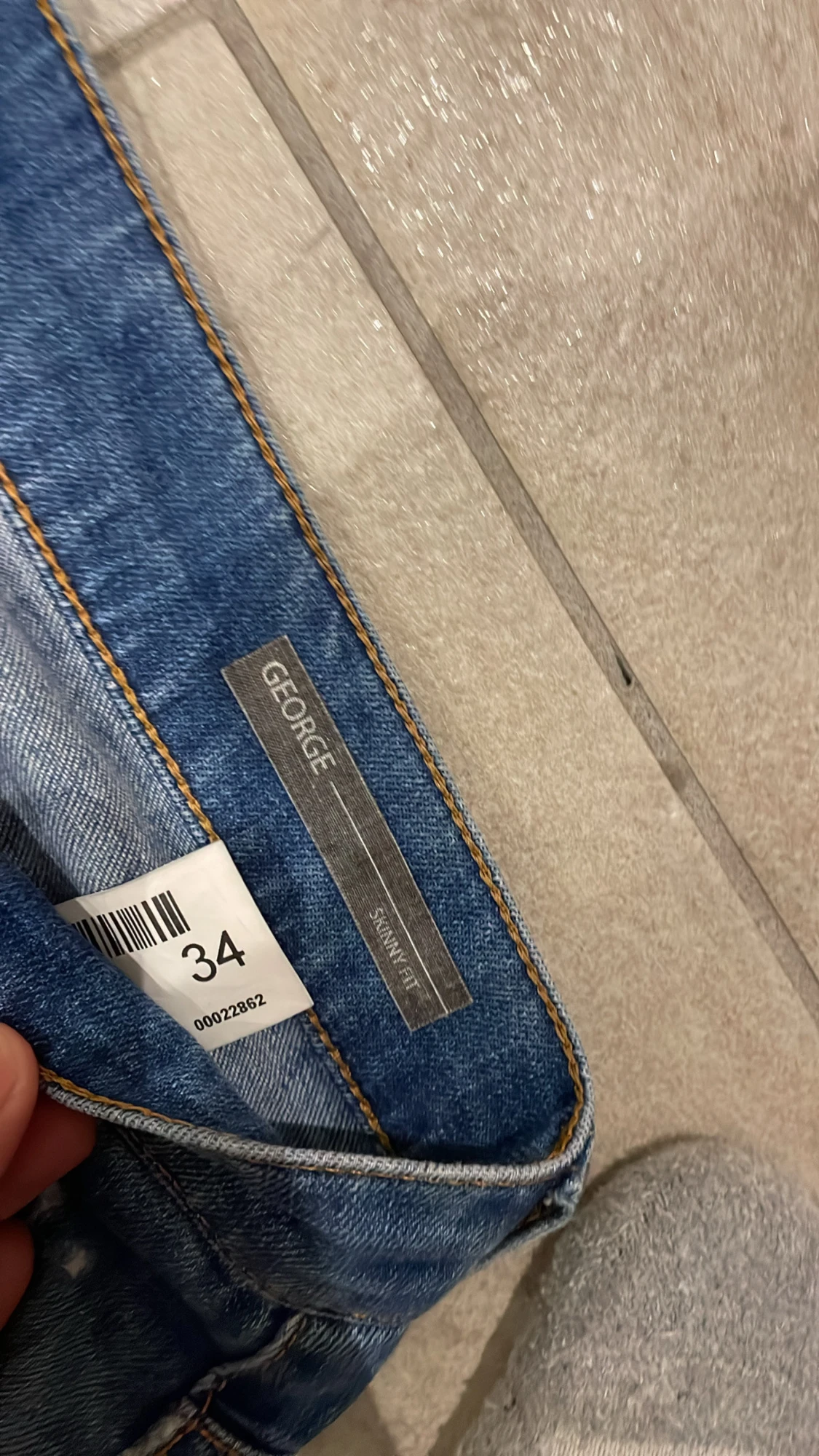Blå jeans från dondup, stl 34 - 3