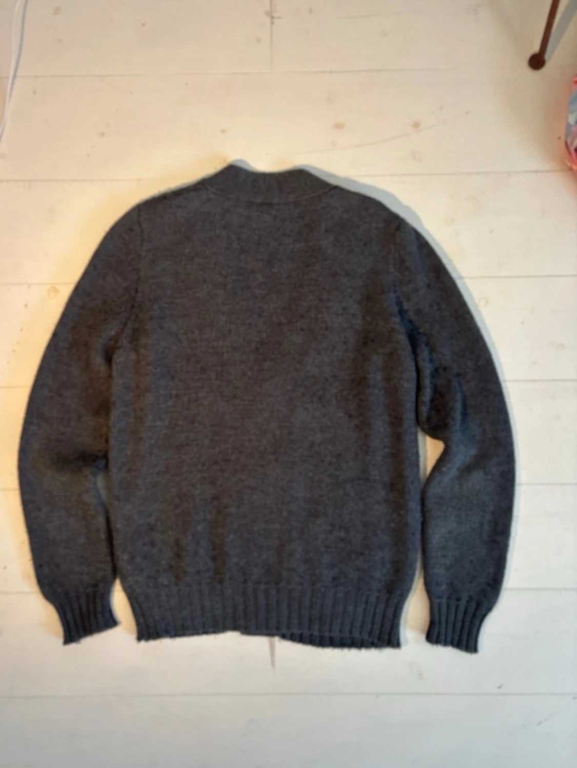 Grå Morris Merino Cardigan - 1