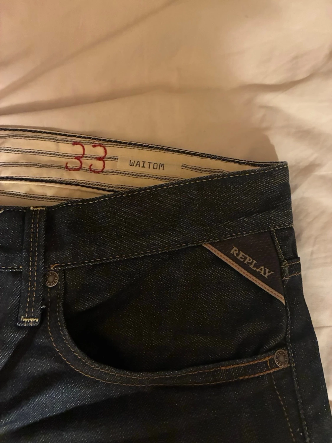 Replay Waitom jeans mörkblå denim - 1