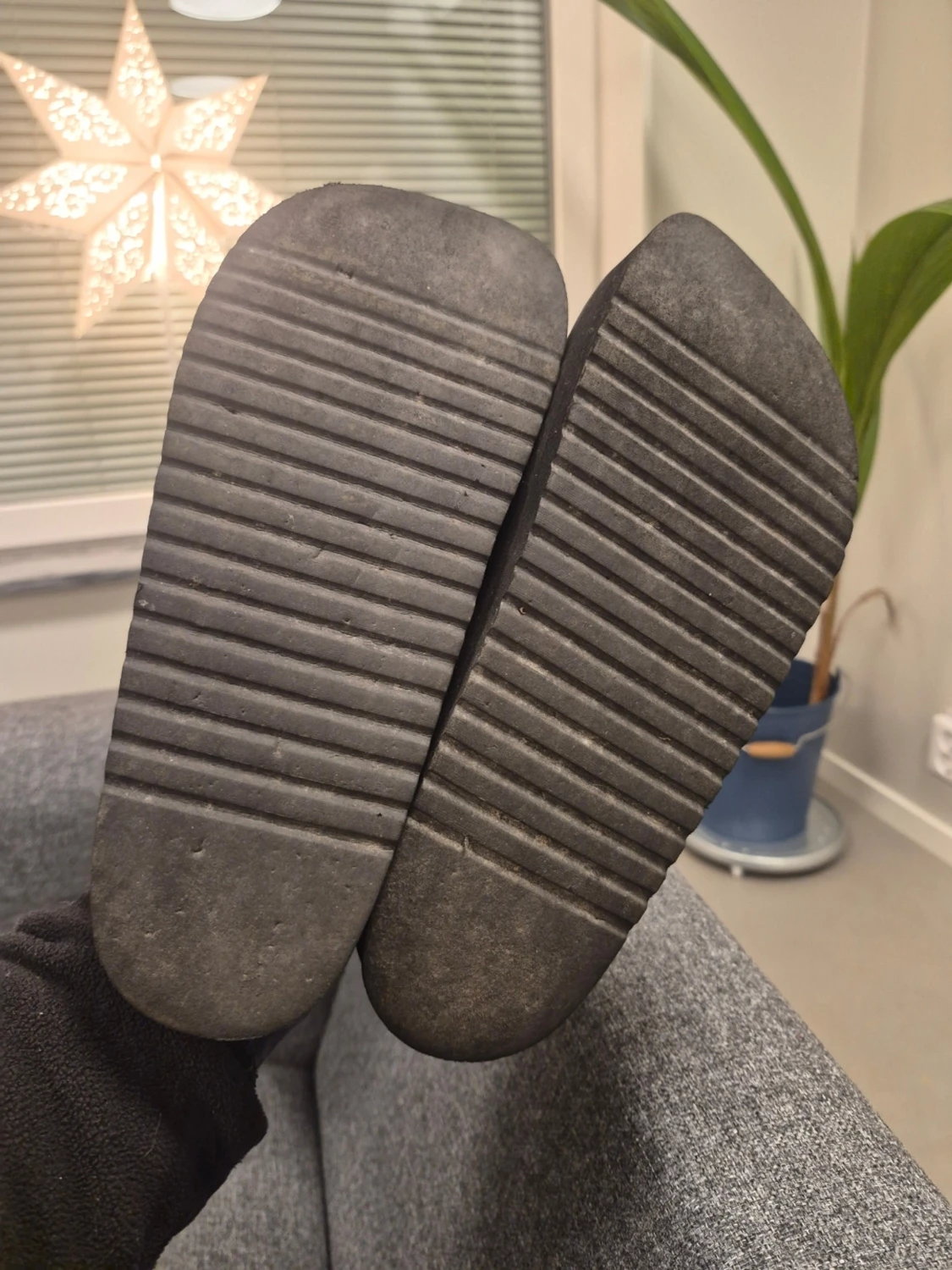 Vintage Höga super snygga läder flip flop med platå Eur 39 - 5