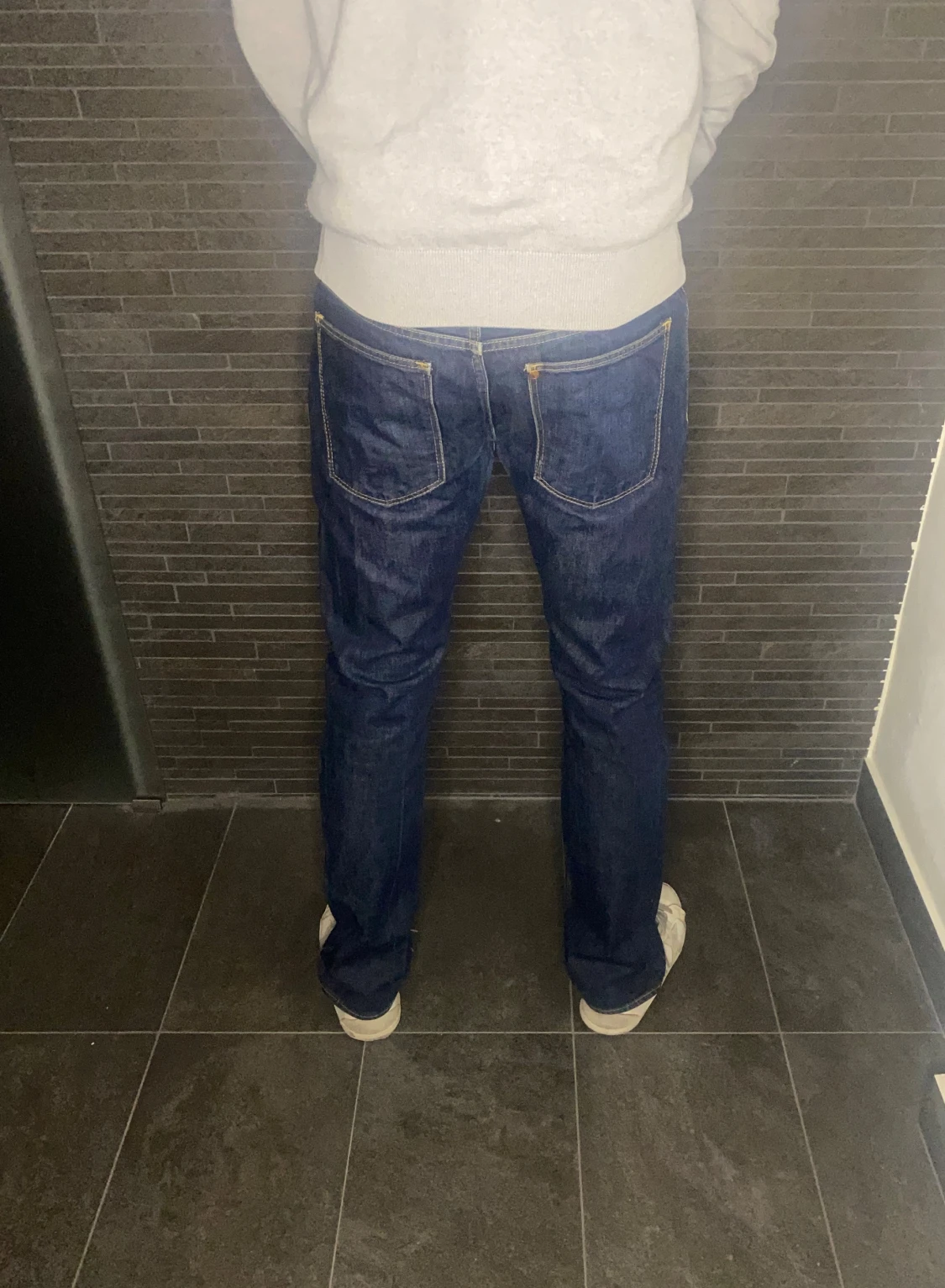 Nya Mörkblå Sliq jeans i straight fit - 2