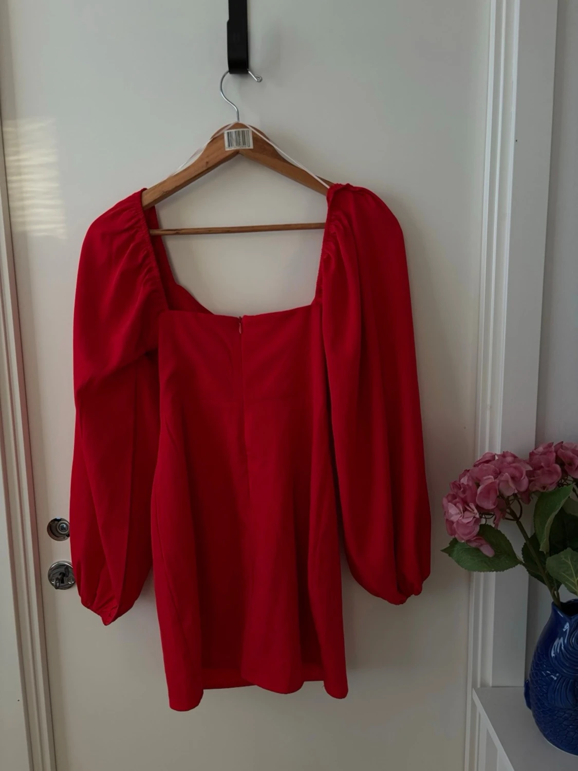 Lillie Long Sleeve Mini Red Dress - 1