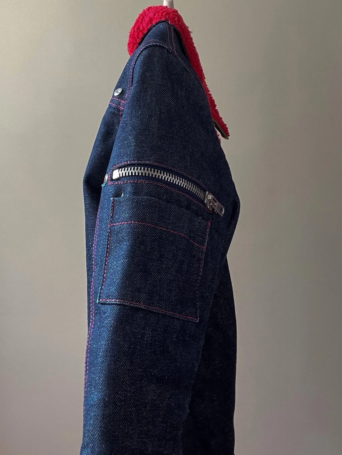 Vintage Acne Fleece Lined Denim Jacket - 4