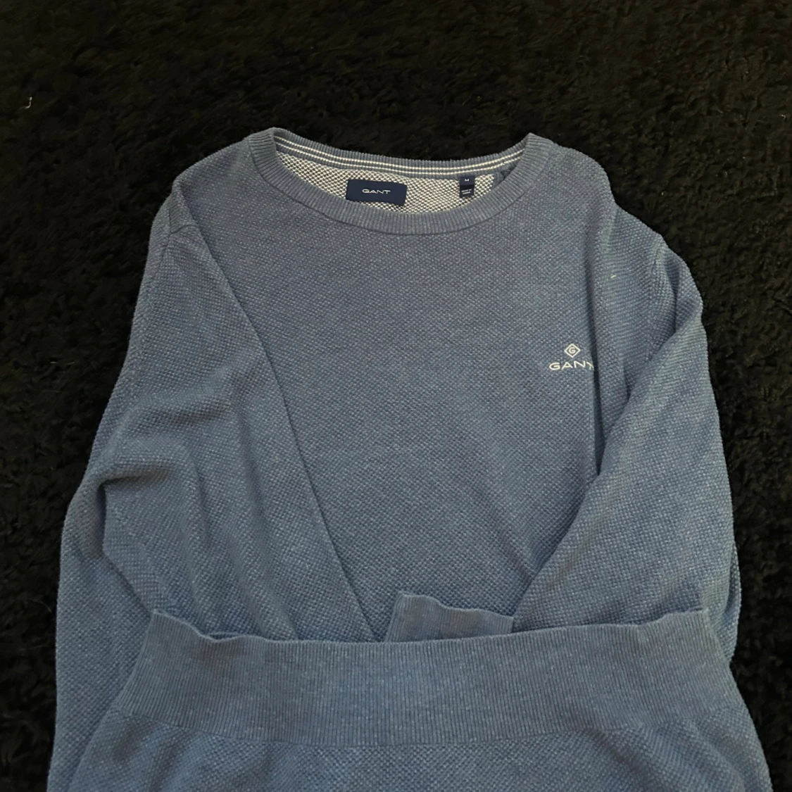 Blå stickad tröja från GANT - 3