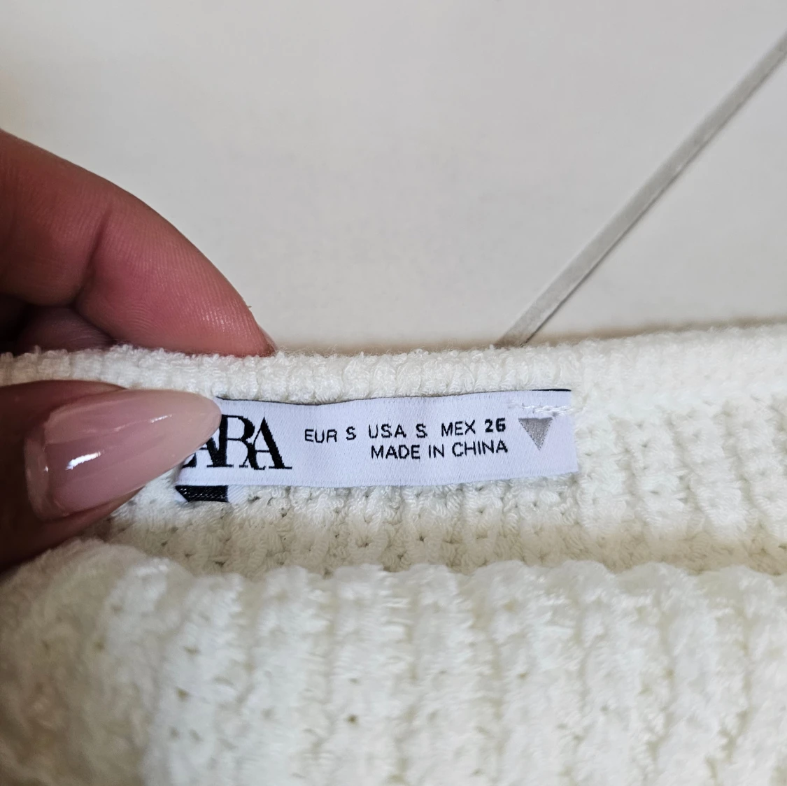 Vit stickad tubtopp från Zara - 1