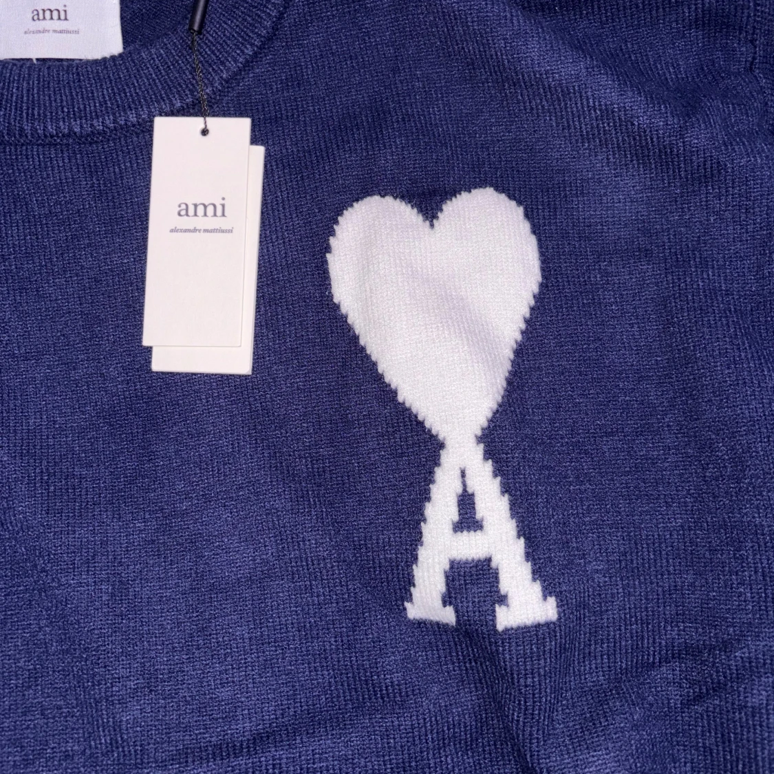 Mörkblå stickad tröja från Ami - 3