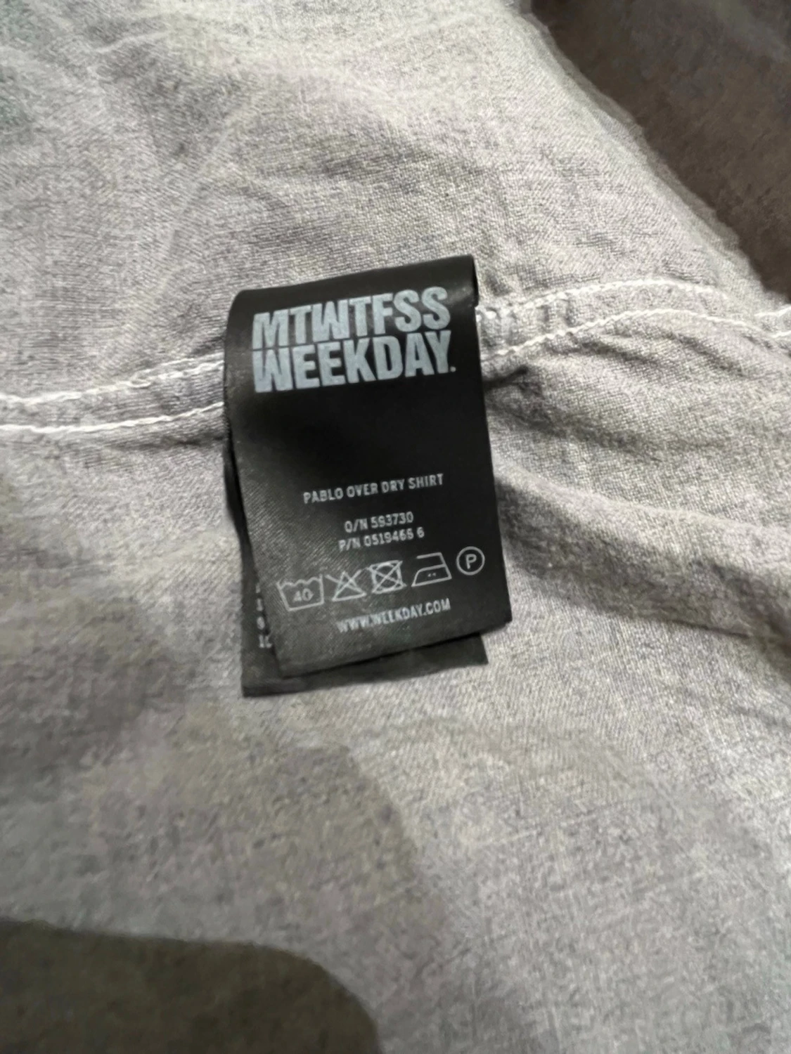 Grå långärmad skjorta i bomull - 3