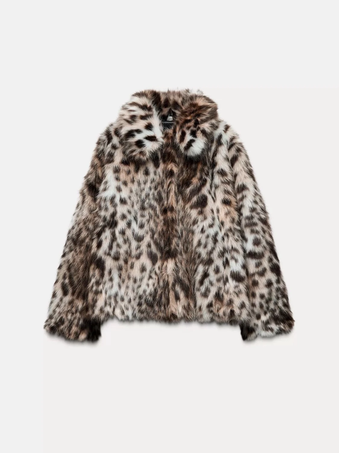 Leopardmönstrad pälsjacka