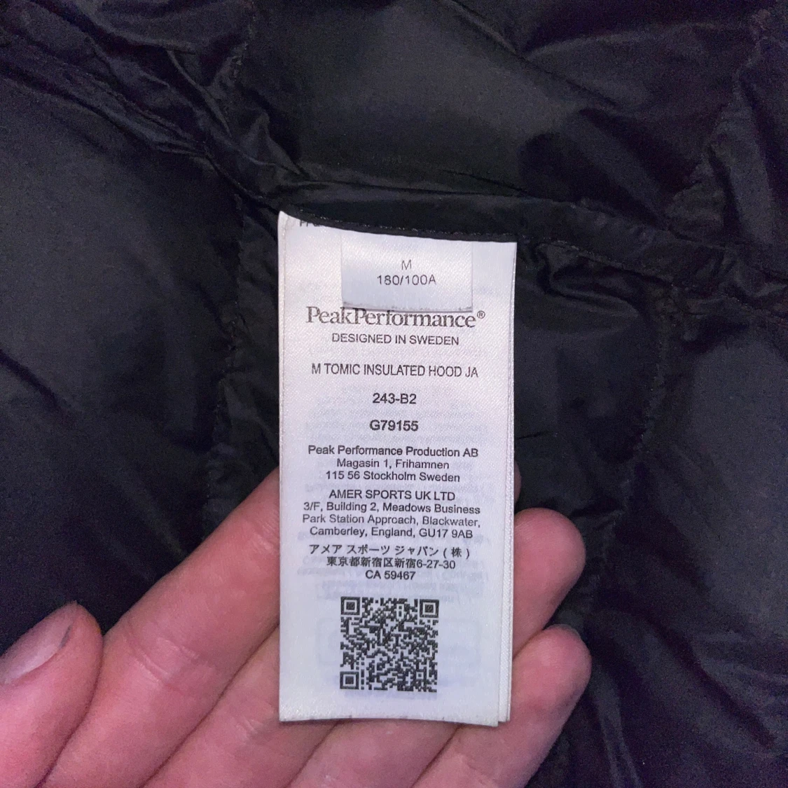 Svart dunjacka Peak Performance M - 2