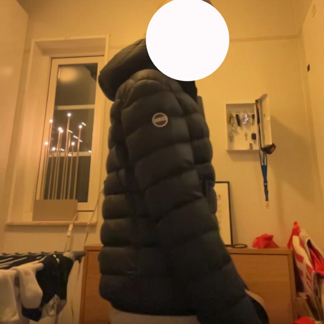 Svart dunjacka med huva från Colmar - 2