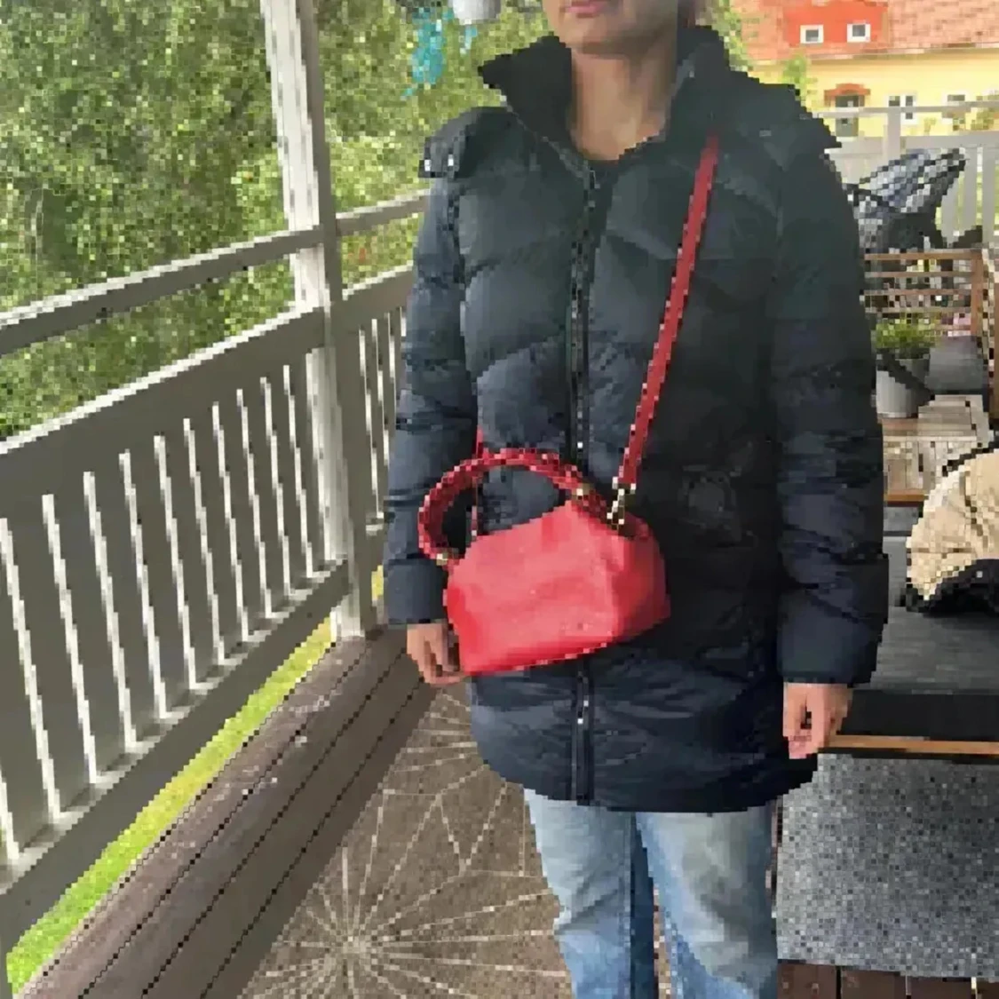 Mörkblå Gant lång pufferjacka med huva - 3