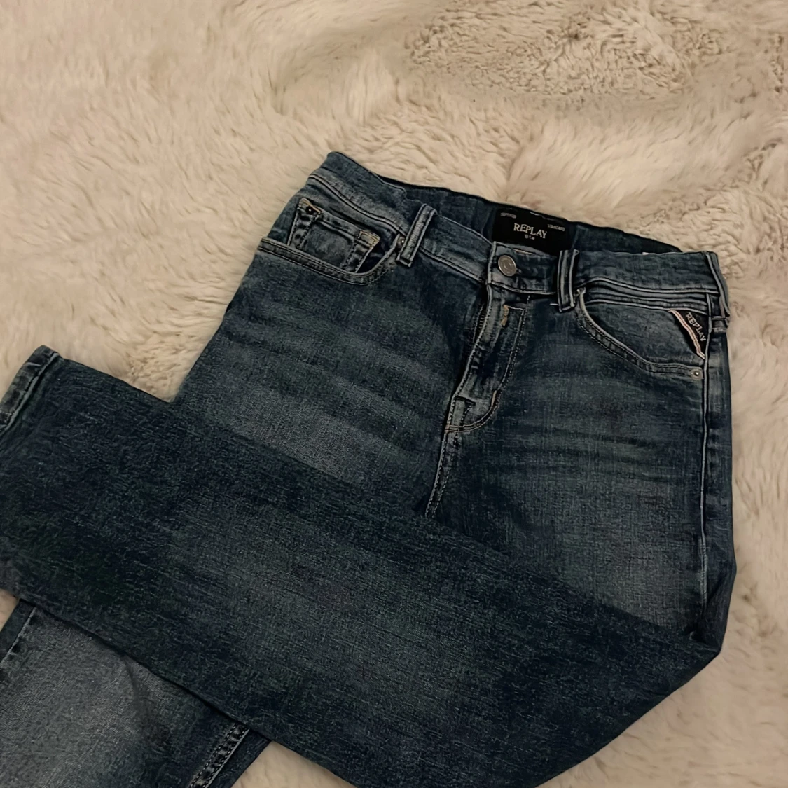 Replay blå jeans Thad straight fit - 1