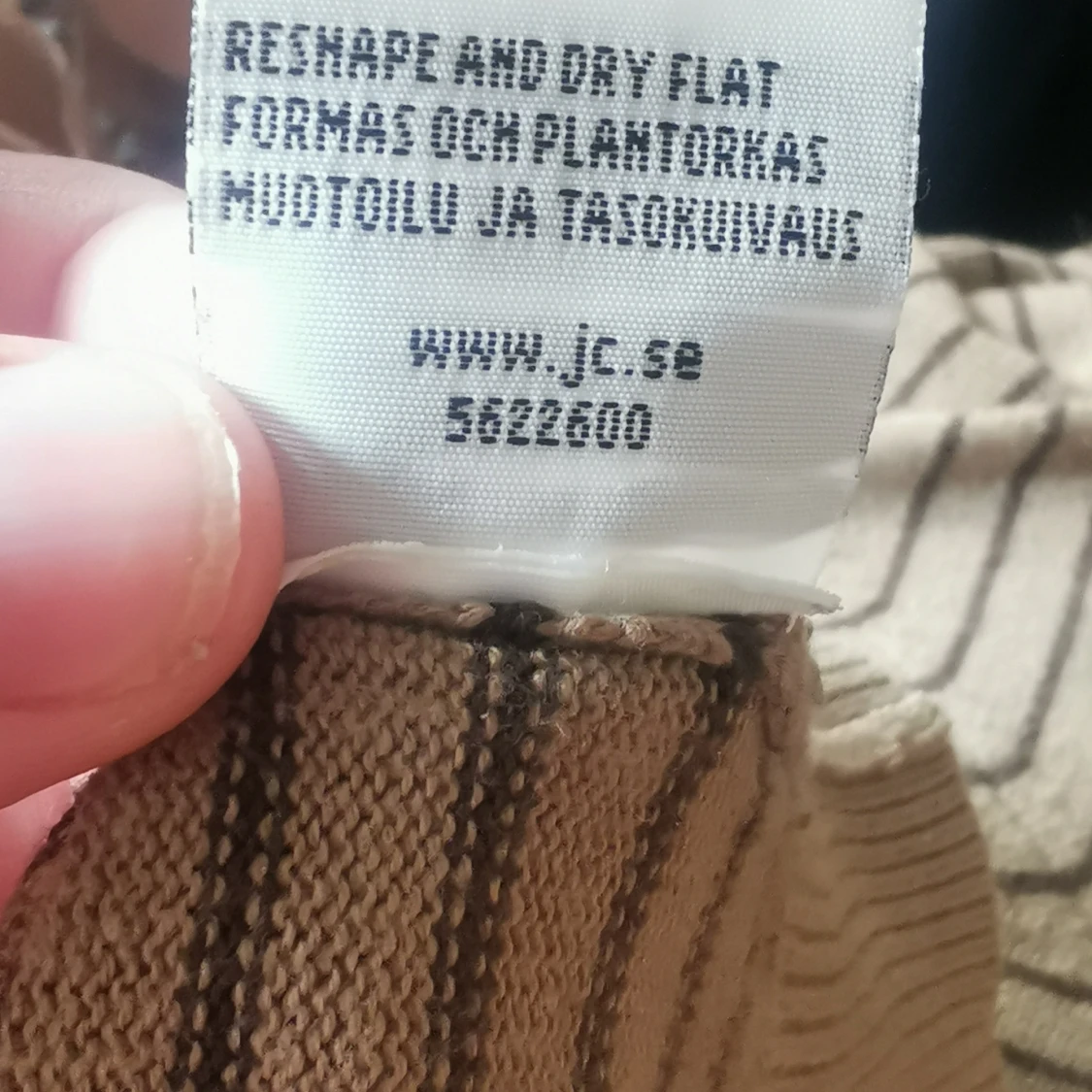 Beige och brun randig tröja Adam XL - 92