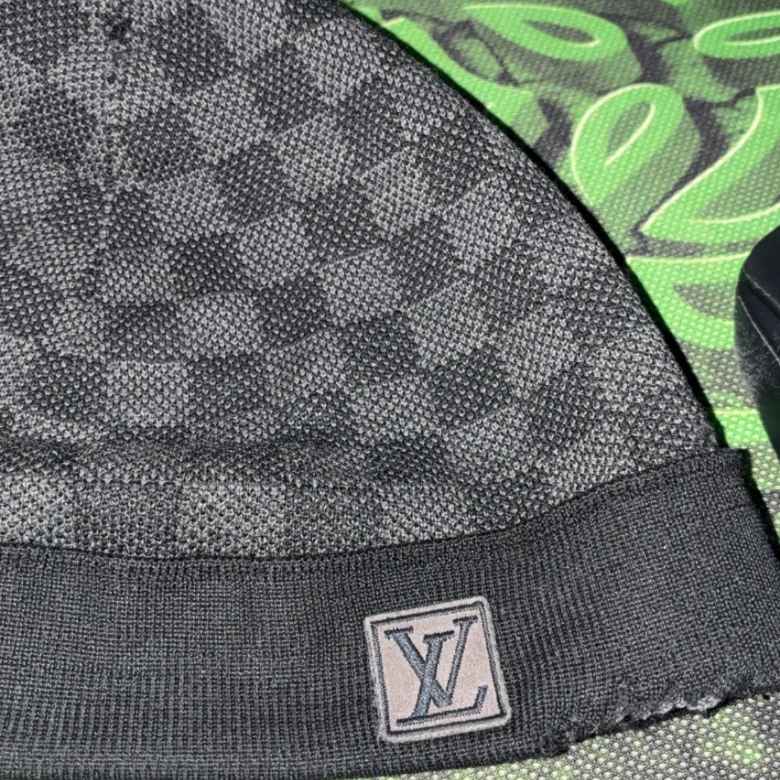 Louis Vuitton svart rutig mössa - 3