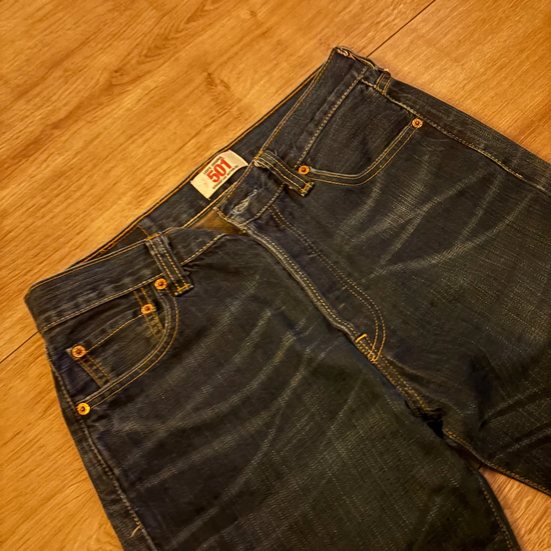 Levi's 501 mörkblå jeans straight fit - 1