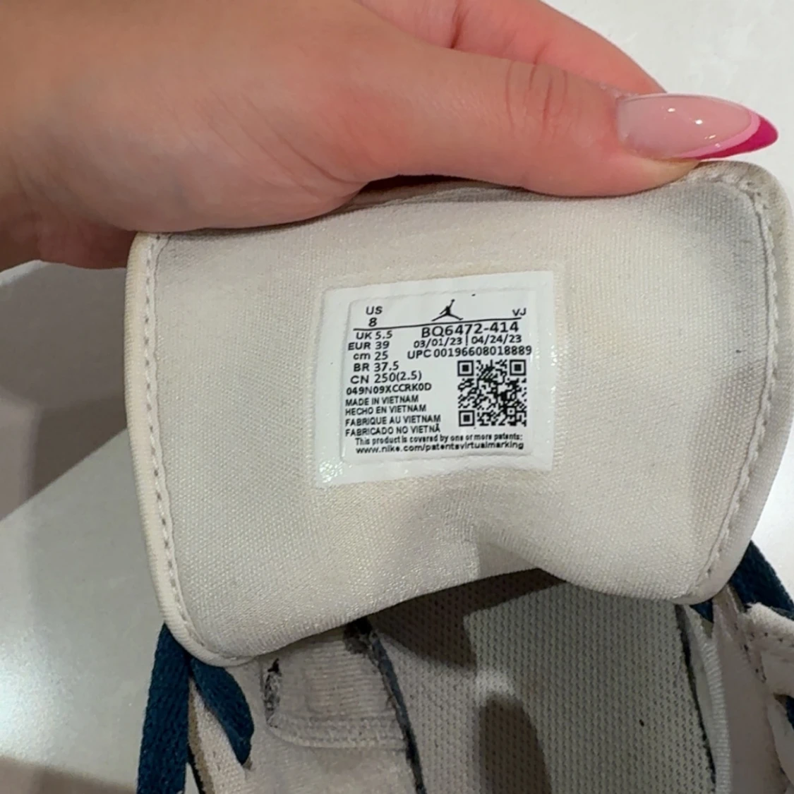 Nike Air Jordan 1 Mid blå/vit - 3