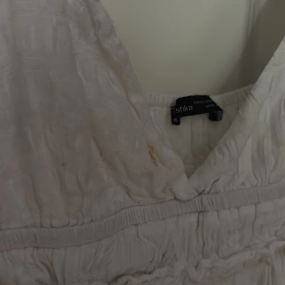 Vit omlottklänning från Bershka XS - 4